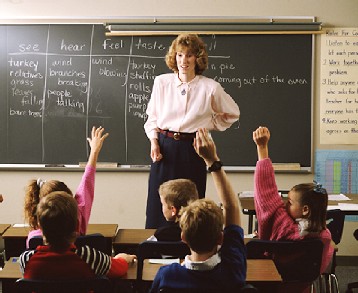 Image of a teacher instructing a class