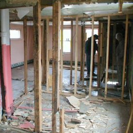 Image of interior of older house being remodeled